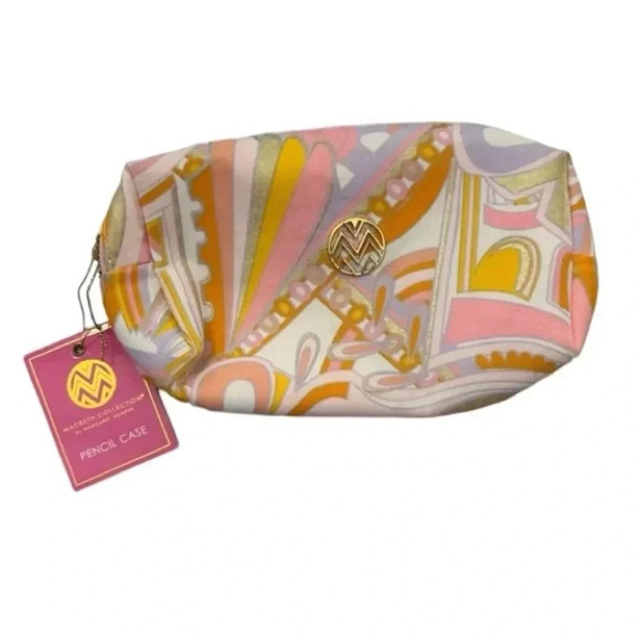 Macbeth Collections by Margaret Josephs Women’s Colorful Zip Up Pencil Case NWT - Picture 1 of 9